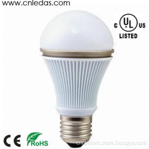 7watt A16 E27 Base 50 Watt Equivalent UL Approved LED Light Bulb